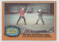 Dave Prowse and Alec Guinness Rehearse