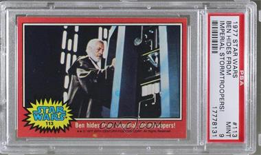 1977 Topps Star Wars - [Base] #113 - Ben Hides from Imperial Stormtroopers! [PSA 9 MINT]