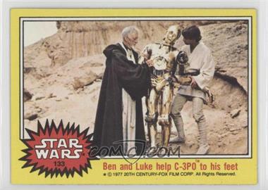 1977 Topps Star Wars - [Base] #133 - Ben and Luke Help C-3PO to his Feet