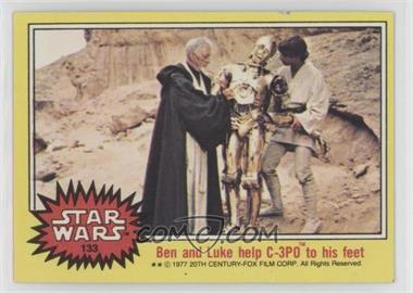 1977 Topps Star Wars - [Base] #133 - Ben and Luke Help C-3PO to his Feet