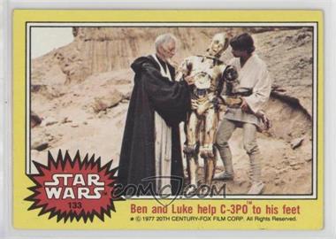 1977 Topps Star Wars - [Base] #133 - Ben and Luke Help C-3PO to his Feet