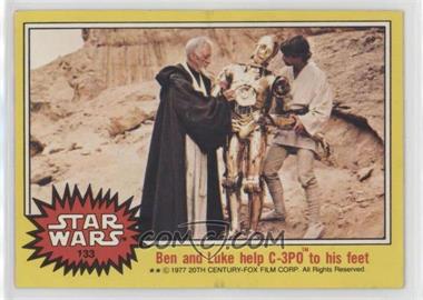 1977 Topps Star Wars - [Base] #133 - Ben and Luke Help C-3PO to his Feet