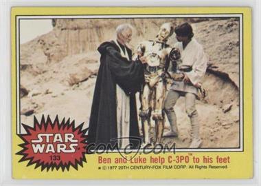 1977 Topps Star Wars - [Base] #133 - Ben and Luke Help C-3PO to his Feet