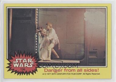 1977 Topps Star Wars - [Base] #136 - Danger from all sides!