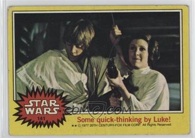 1977 Topps Star Wars - [Base] #141 - Some Quick-Thinking by Luke!