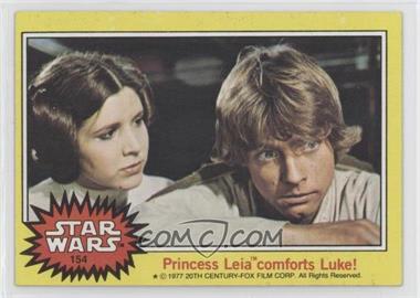 1977 Topps Star Wars - [Base] #154 - Princess Leia comforts Luke!