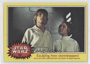 1977 Topps Star Wars - [Base] #165 - Escaping From Stormtroopers!