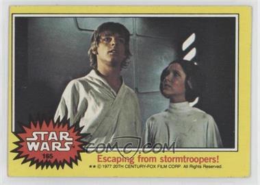 1977 Topps Star Wars - [Base] #165 - Escaping From Stormtroopers!