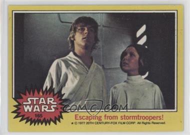 1977 Topps Star Wars - [Base] #165 - Escaping From Stormtroopers!