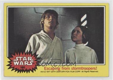 1977 Topps Star Wars - [Base] #165 - Escaping From Stormtroopers!