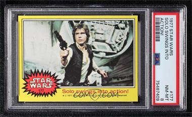 1977 Topps Star Wars - [Base] #177 - Solo Swings into Action! [PSA 8 NM‑MT]