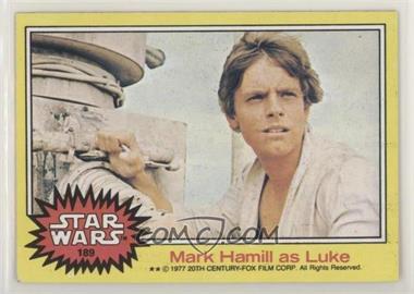 1977 Topps Star Wars - [Base] #189 - Mark Hamill as Luke