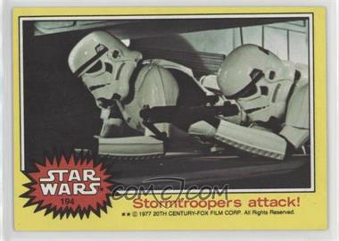 1977 Topps Star Wars - [Base] #194 - Stormtroopers attack!