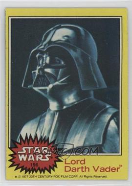 1977 Topps Star Wars - [Base] #196 - Lord Darth Vader