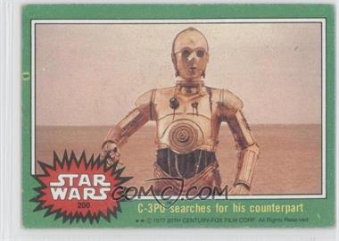 1977 Topps Star Wars - [Base] #200 - C-3PO Searches for his Counterpart