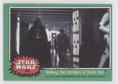 1977 Topps Star Wars - [Base] #204 - Stalking the Corridors of Death Star