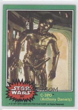 1977 Topps Star Wars - [Base] #207.2 - C-3PO (Anthony Daniels) ("Goldenrod" Variation) [Good to VG‑EX]