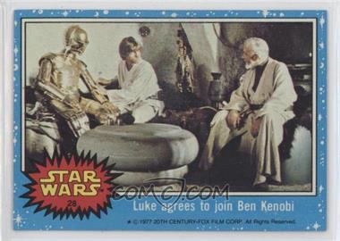 1977 Topps Star Wars - [Base] #28 - Luke Agrees to Join Ben Kenobi