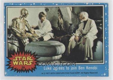 1977 Topps Star Wars - [Base] #28 - Luke Agrees to Join Ben Kenobi