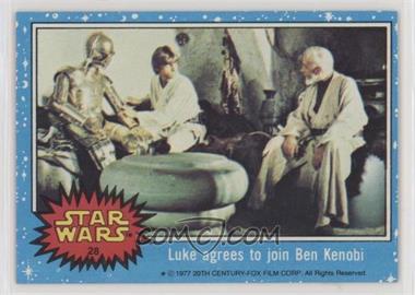 1977 Topps Star Wars - [Base] #28 - Luke Agrees to Join Ben Kenobi