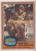 Chewie Takes a Breather Between Scenes