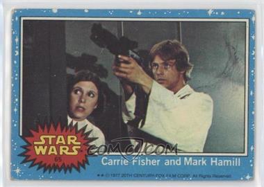 1977 Topps Star Wars - [Base] #65 - Carrie Fisher and Mark Hamill