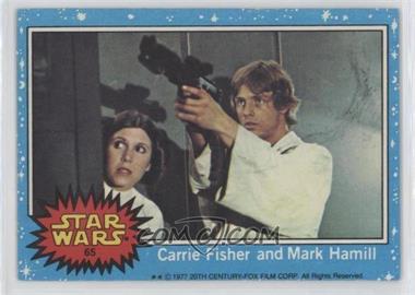 1977 Topps Star Wars - [Base] #65 - Carrie Fisher and Mark Hamill