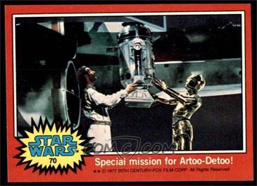 1977 Topps Star Wars - [Base] #70 - Special Mission for Artoo-Detoo [EX MT]