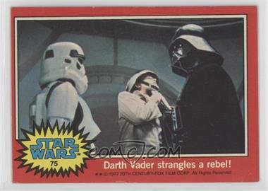 1977 Topps Star Wars - [Base] #75 - Darth Vader Strangles a Rebel!