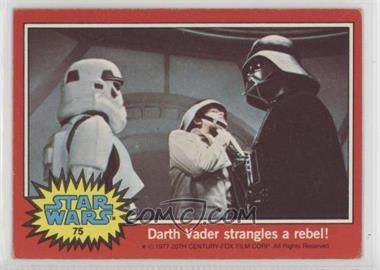 1977 Topps Star Wars - [Base] #75 - Darth Vader Strangles a Rebel!