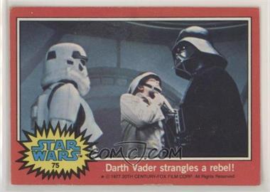 1977 Topps Star Wars - [Base] #75 - Darth Vader Strangles a Rebel!
