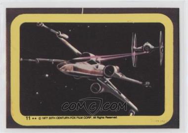 1977 Topps Star Wars - Stickers #11 - X-Wing, Tie Fighter