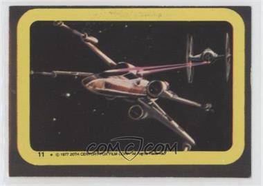 1977 Topps Star Wars - Stickers #11 - X-Wing, Tie Fighter