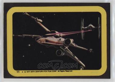 1977 Topps Star Wars - Stickers #11 - X-Wing, Tie Fighter