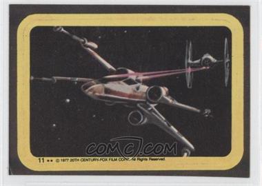 1977 Topps Star Wars - Stickers #11 - X-Wing, Tie Fighter