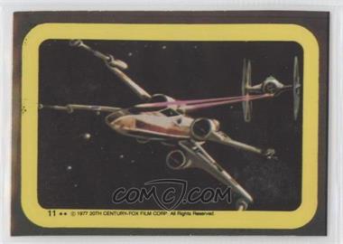 1977 Topps Star Wars - Stickers #11 - X-Wing, Tie Fighter