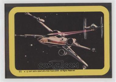 1977 Topps Star Wars - Stickers #11 - X-Wing, Tie Fighter