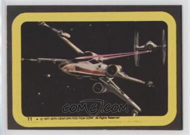 1977 Topps Star Wars - Stickers #11 - X-Wing, Tie Fighter