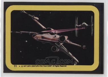 1977 Topps Star Wars - Stickers #11 - X-Wing, Tie Fighter