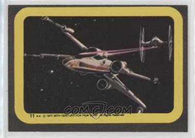 1977 Topps Star Wars - Stickers #11 - X-Wing, Tie Fighter