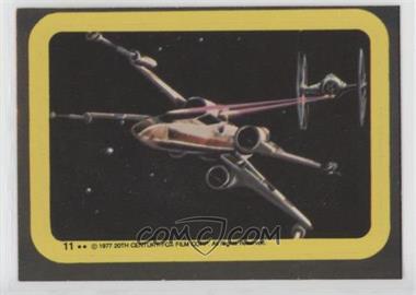 1977 Topps Star Wars - Stickers #11 - X-Wing, Tie Fighter