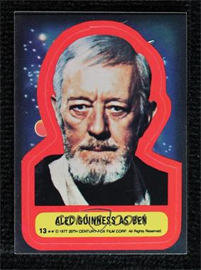 1977 Topps Star Wars - Stickers #13 - Alec Guinness as Ben