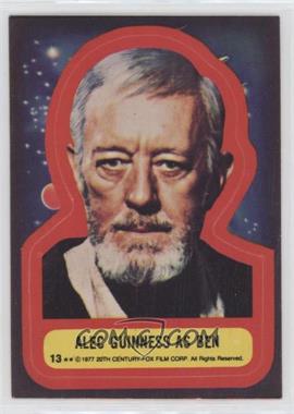 1977 Topps Star Wars - Stickers #13 - Alec Guinness as Ben