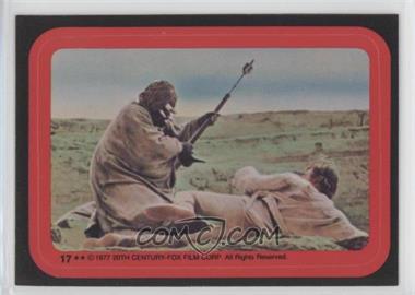 1977 Topps Star Wars - Stickers #17 - Tusken Raider Attacks Luke