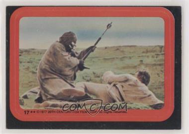 1977 Topps Star Wars - Stickers #17 - Tusken Raider Attacks Luke