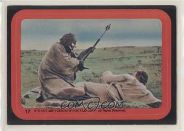 1977 Topps Star Wars - Stickers #17 - Tusken Raider Attacks Luke