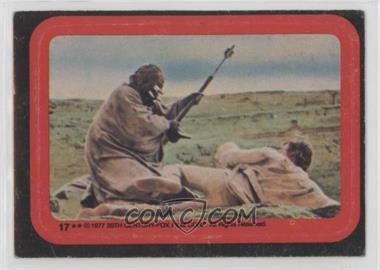 1977 Topps Star Wars - Stickers #17 - Tusken Raider Attacks Luke