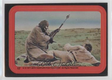 1977 Topps Star Wars - Stickers #17 - Tusken Raider Attacks Luke