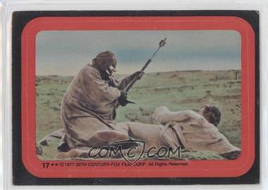 1977 Topps Star Wars - Stickers #17 - Tusken Raider Attacks Luke