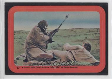 1977 Topps Star Wars - Stickers #17 - Tusken Raider Attacks Luke